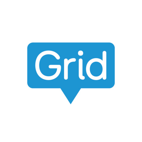 Grid logo blue